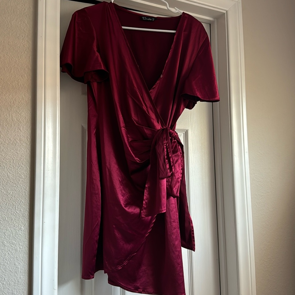 Holiday Dress, Wine Red Cocktail Dress, Wedding Guest Dress, Winter Formal